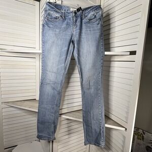 Aeropostale Bayla‎ Skinny Women's Jeans Light Wash Stretch Mid Rise Sz 9/10 LONG